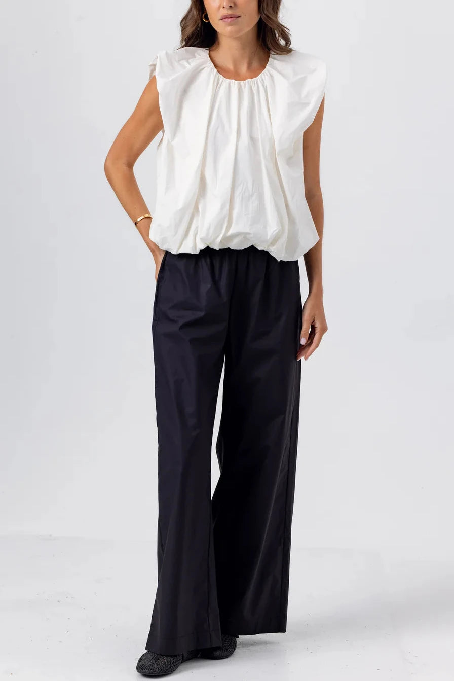 we are sundays Kiera poplin tank white