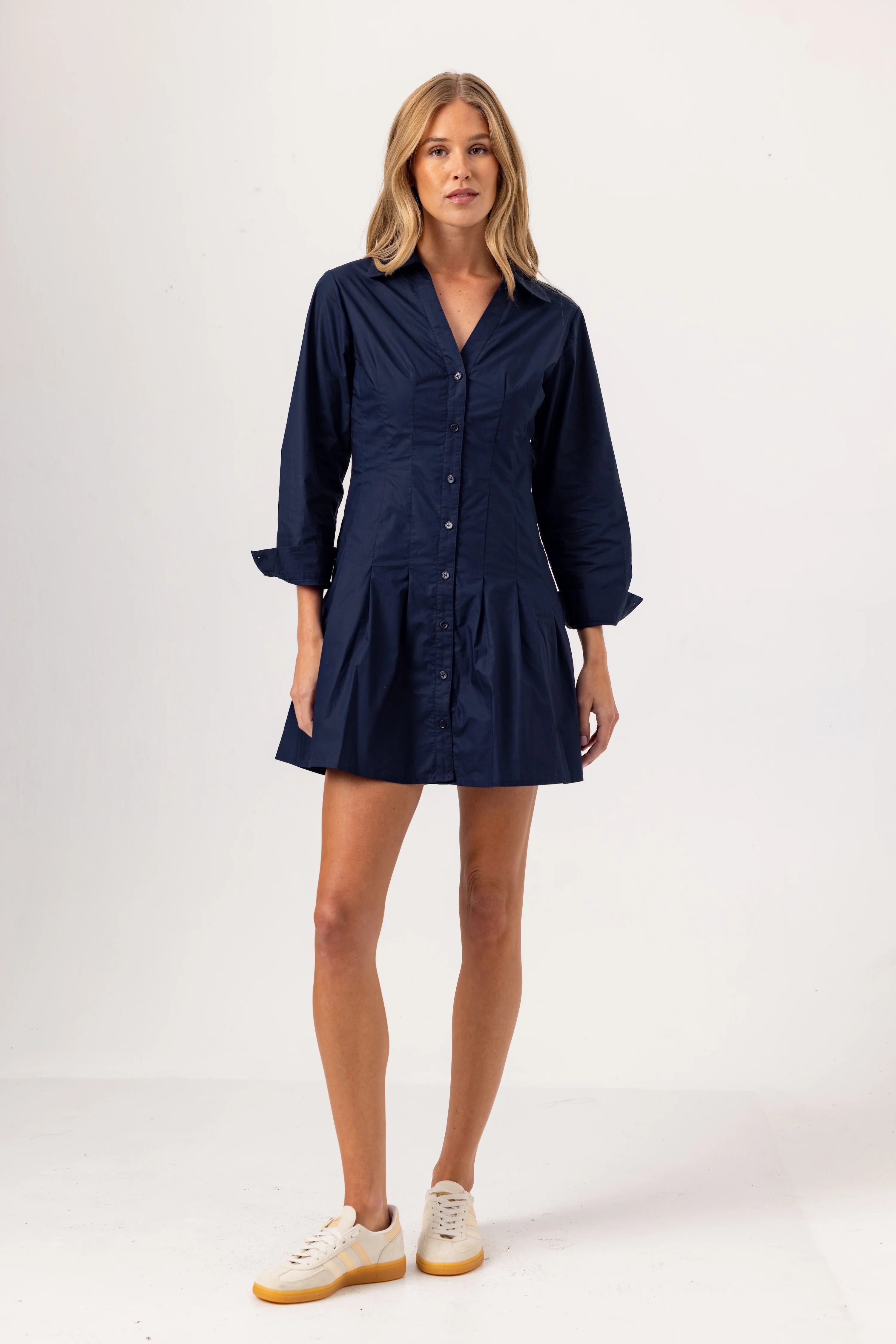 we are sundays greer navy mini dress
